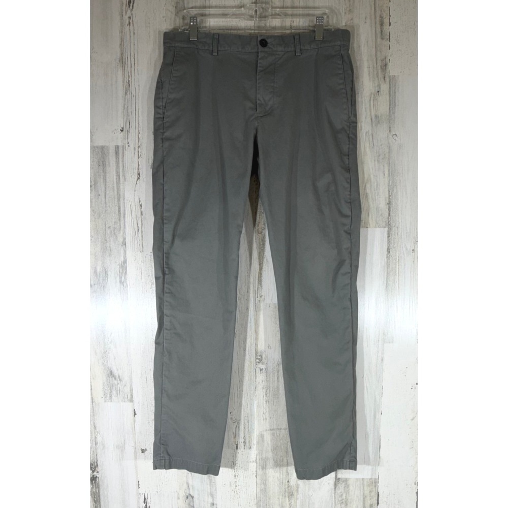 Club Monaco Connor Modern Slim Fit Chino Pants 32x32 (fits 33x30.5) Gray Smart